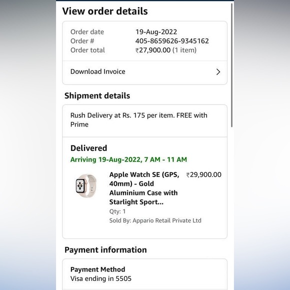 ❌❌SOLD❌❌APPLE WATCH SE SERIES 40MM. ORIGINAL WITH BILL. - Picture 11 of 11